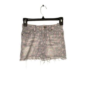 Levi’s girls scooter floral denim gray skirt size 8￼